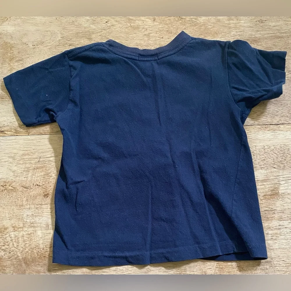 Vintage Ralph Lauren Boys’ Sz 4T Navy‎ Cotton Jersey Crewneck Pocket Tee